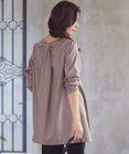 Tiaclasse 【洗える】キーネックバックツイストポンチチュニックブラウス