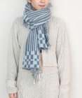 TRICOTE チェックストライプマフラー