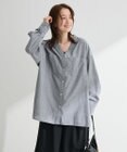 Green Parks 綿麻混Ｖネックオーバーサイズシャツ