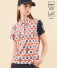 23区GOLF 【WOMEN】【吸水速乾/UVカット】フィールドチェック柄ポロシャツ