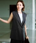 自由区 L 【SHIHOさん着用・セットアップ対応】ソフトツイルクロス ジレ