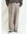CRAFT STANDARD BOUTIQUE ポリエステルツイルベルテッドパンツ