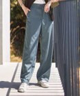 自由区 【カタログ掲載・洗える】フルダルスパンマイクロピーチワイドストレート パンツ