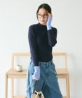 CRAFT STANDARD BOUTIQUE 洗える/とてもち配色モックネックリブニットプルオーバー/24AW