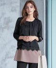 Tiaclasse 【洗える】レースコンビチュニックブラウス