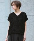 ICB シアーカットジャガード Vネックトップス