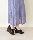 INTER-CHAUSSURES 【ITALIAN SHOEMAKERS】エラスティックハイウエッジサンダル