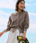 UNFILO L 【前後着用 可能】ふわふわニット 2WAY パールボタンカーディガン