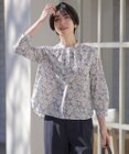 J.PRESS LADIES 【洗える】Liberty バンドカラー プルオーバー ブラウス