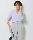 ICB 【洗える】 シンセティックフルニードル Vネックプルオーバー