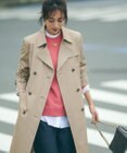 23区 コットンポリエステルギャバジン ロング トレンチコート