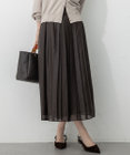 23区 S 【洗える】ソフトシアーフィルム タック スカート