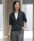 J.PRESS LADIES L Vis/Peスパーク ハーフスリーブ ニットジャケット