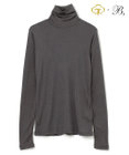 BEIGE， Washable Silk / Hi-neck Long Sleeve T ハイネック Tシャツ
