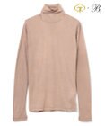 BEIGE， Washable Silk / Hi-neck Long Sleeve T ハイネック Tシャツ