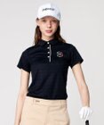 23区GOLF 【WOMEN】フラッグロゴジャガード ポロシャツ