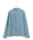 ICB 【洗える・UVケア】BackSatinAmunzen ラッフルデザインブラウス