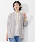 J.PRESS LADIES L 【洗える】 Co/Peライト Vネック ロング カーディガン