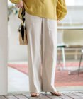 23区 【CLASSY.6月号掲載/洗える】リネンレーヨンストレッチ ワイドパンツ