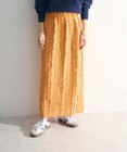 Green Parks ジャガードストライプフリルＩラインスカート