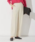 自由区 L 【洗える・ストレッチ素材】リネンヴィスコース ストレッチ カーゴパンツ