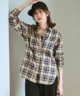 23区 【WEB限定】シャーリング チェック シャツ