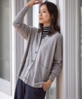 J.PRESS LADIES 【洗える】CASHMERE BLEND Vネック カーディガン