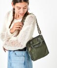 LeSportsac CHAIN MINI N/S TOTE/ダークオリーブチェーンキルト