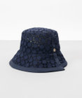 AURORA 【 LANVIN COLLECTION（ランバン コレクション） 】レースJL切り替えクロッシェハット