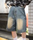 WEGO 【新色追加】ヴィンテージウォッシュデニムハーフパンツ