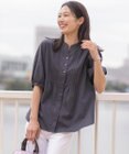 J.PRESS LADIES 【洗える】ラミーポプリン 前開き ブラウス