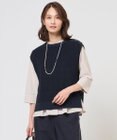 J.PRESS LADIES S 【WEB限定カラーあり・プラスワンアイテムに】LINEN COTTON ニット ベスト