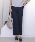J.PRESS LADIES L 【セットアップ対応・洗える・撥水・防汚】コットンFITTYシャーク ワイド アンクル パンツ