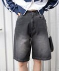 WEGO 【新色追加】ヴィンテージウォッシュデニムハーフパンツ