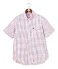 J.PRESS MEN 【KING SIZE 】【吸水速乾 / 接触冷感 / 高通気性】Aero Weave クールマックスサッカー チェック シャツ / B.D.