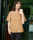 23区 L 【WEB&一部店舗限定】コットンローン ピンタック フレア ブラウス