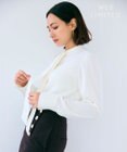 BEIGE， 【WEB限定・洗える】MIRABEAU / 2WAYストレッチボウタイブラウス
