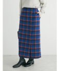 Green Parks シャギーチェックスカート