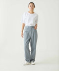 caqu color linen ankle boys アンクル丈ボーイフィットリネンデニム