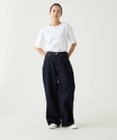 caqu Linen sagging wide pants ワイドシルエットリネンデニム