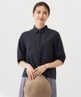 J.PRESS LADIES S 【洗える】アセテートレーヨンコットンチェック シャツカラー ブラウス