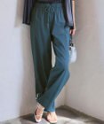 23区 S 【洗える】リネンレーヨンストレッチ ドロスト ワイド パンツ