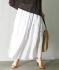 23区 【洗える】ブロドリーダンテル ティアードスカート