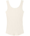une nana cool 綿100%生地使用 リブ編みコットン タンクトップ