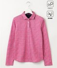 23区GOLF 【WOMEN】【UVケア/吸水速乾】ギンガムチェックロゴ 長袖シャツ