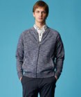 JOSEPH ABBOUD 【イタリア糸使用/清涼感/軽い/洗える/サスティナブル】スラブギマ ニット  ジップ ブルゾン