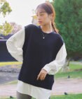 Tiaclasse L 【新色追加・2way・洗える】シャツドッキングニットベスト