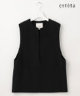 23区 【エステータ】ブラッシュドラムズウール ベスト