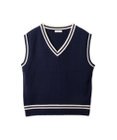 WEGO 【SCHOOL ITEM】メンズラインスクールニットベスト