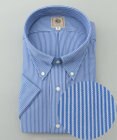 J.PRESS MEN 【KING SIZE】【夏に嬉しい高機能】カノコインレイマイクロストライプパッチポケット シャツ/B.D.